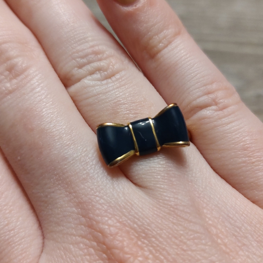 Kate Spade Bow Stacking Ring Size 8